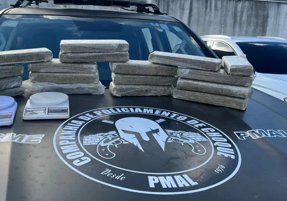 Homem é preso com 13 kg de drogas após denúncia no bairro Feitosa em Maceió