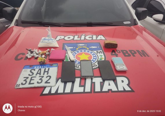 Polícia Militar prende três suspeitos de tráfico de drogas no Clima Bom, em Maceió