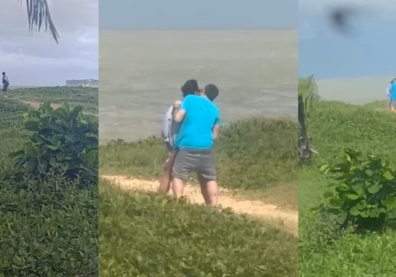 Vídeo: Turistas são flagrados em ato sexual na Praia do Cabo Branco e polícia intervém