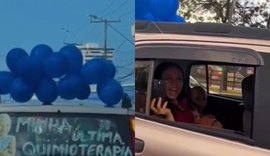 Vídeo: motoristas se emocionam com ida de criança à última sessão de quimioterapia em Maceió
