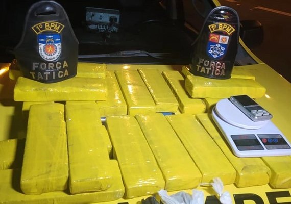 Polícia Militar apreende quase 16 kg de maconha em caixa de papelão no bairro do Vergel