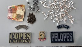 Operação conjunta apreende drogas e prende suspeito de tráfico em Olho D’Água