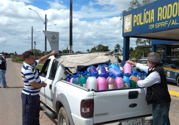 Sem nota fiscal; Vigilância Sanitária apreende 2 mil quilos de desinfetantes