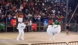 Vídeo mostra desabamento de arquibancada que deixou 11 feridos durante festa junina