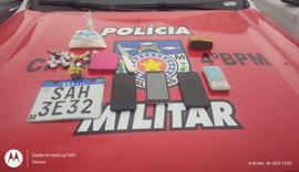 Polícia Militar prende três suspeitos de tráfico de drogas no Clima Bom, em Maceió