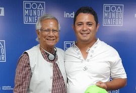 Vencedor do premio Nobel da Paz Muhammad Yunus encontra Adriano Ferreira e elogia o Diregente Nacional do MTC pela criação do Banco FUNPET