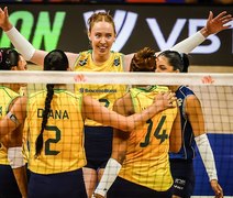 Brasil mantém invencibilidade e lidera Liga Mundial após vitória suada