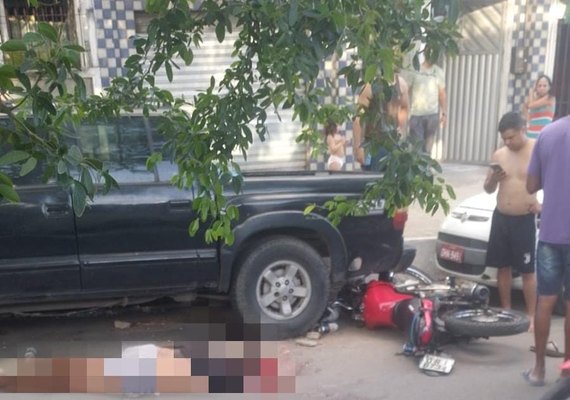 Motociclista morre após bater em carro e ser atingido por caminhão em Maceió