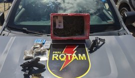 Guarnições da Polícia Militar ROTAM apreendem armas e drogas em Maceió