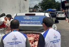 Vigilância Sanitária apreende carne estragada em feira do Tabuleiro