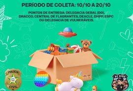 Polícia Civil de Alagoas realiza campanha para doação de brinquedos e alimentos; saiba como participar