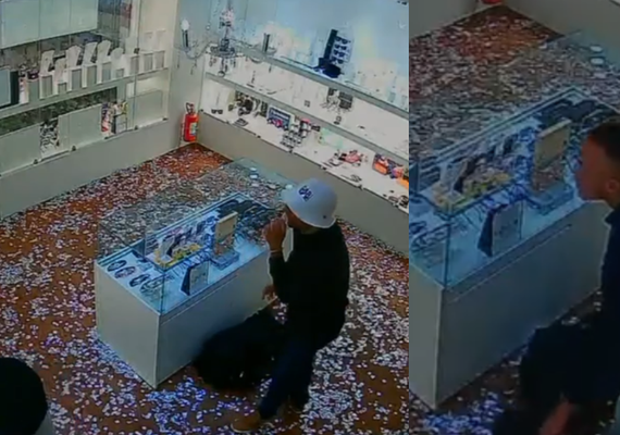 Com sorvete na mão, bandido rouba R$ 100 mil de joalheria; saiba mais