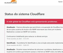 Instabilidade na Cloudflare impede acesso a sites e serviços nesta terça-feira