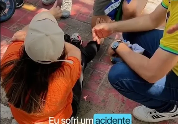 Mulher fica até 45 dias sem trabalhar após acidente com patinete em Maceió