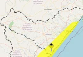 Alerta amarelo de chuvas é acionado para Maceió e mais 20 cidades de AL