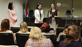 TJAL discute ações para o Agosto Lilás em parceria com órgãos do Estado