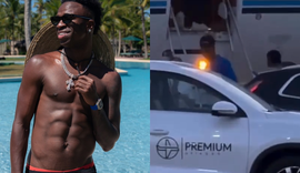 Vini Jr. embarca em jato executivo rumo a Madri após temporada na Bahia