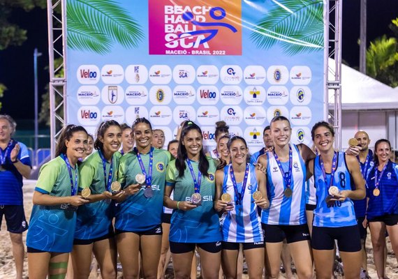 Brasil vence no masculino, mas fica com a prata no feminino, pelo Sul-Centro Americano de Beach Handball*