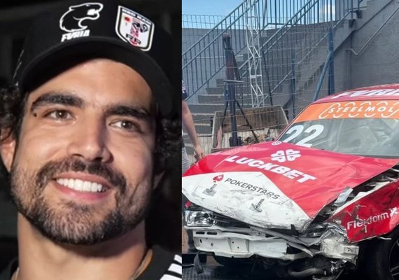 Caio Castro sofre acidente durante treino de automobilismo no Paraná