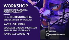 Diretor musical da Timbalada, músico alagoano realiza workshop em Marechal Deodoro