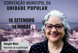 Convenção Municipal da Unidade Popular será nesta quarta-feira (16)