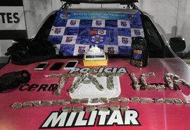 PM prende suspeitos de tráfico durante ações em Maceió e Murici