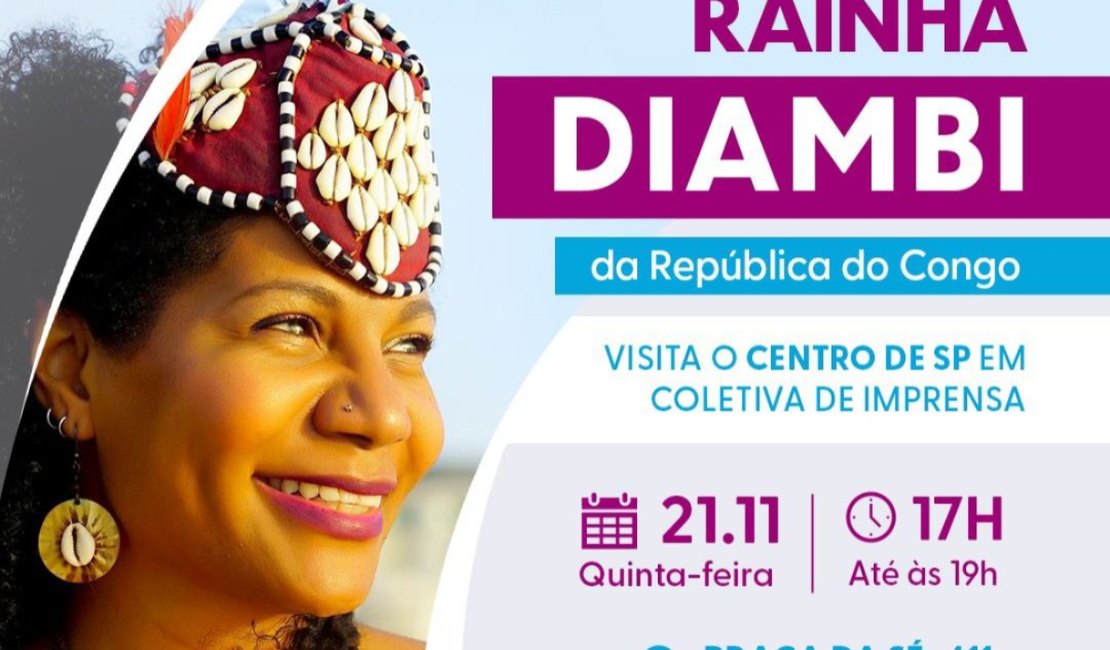 São Paulo recebe a Rainha Diambi Kabatusuila para visita especial ao Centro Histórico