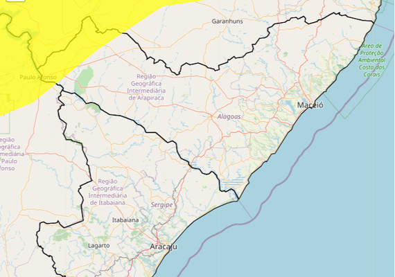 Inmet emite alerta de vendaval para municípios alagoanos; confira a lista