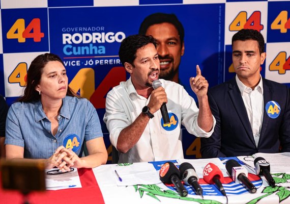 Em coletiva, Rodrigo Cunha e Lira clamam por tropas federais no segundo turno em Alagoas