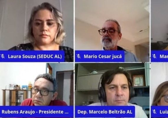 Conferência debate planejamento conjunto para a volta às aulas em AL