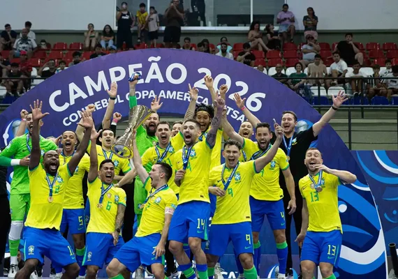 Brasil vence Argentina e conquista 12º título da Copa América de Futsal