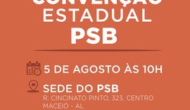 Convenção do PSB Alagoas acontecerá neste domingo