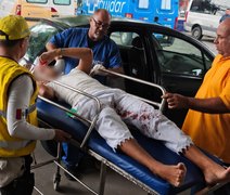 Ronda no Bairro escolta jovem baleado no Poço até o HGE