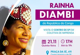 São Paulo recebe a Rainha Diambi Kabatusuila para visita especial ao Centro Histórico