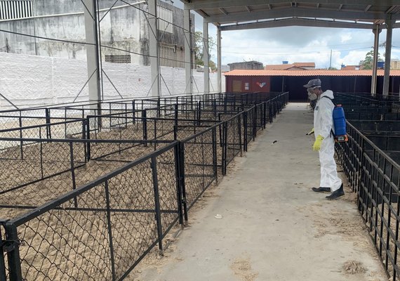 Parque da Pecuária, em Maceió, passa por desinfecção para receber a 75ª Expoagro