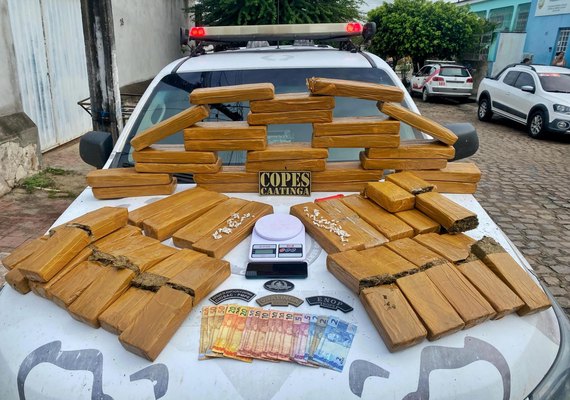 PM apreende mais de 41 quilos de drogas em Santana do Ipanema