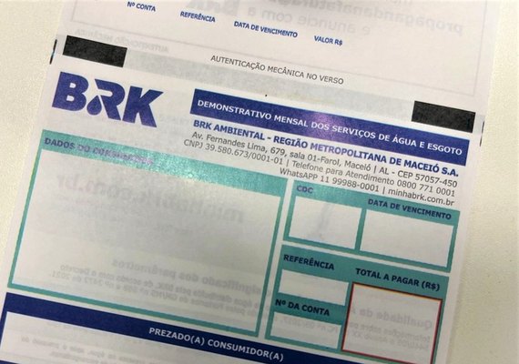 Conta de água aumenta 8,92% em Maceió e região metropolitana, após reajuste da BRK
