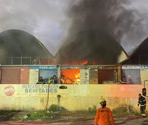 Incêndio atinge lojas próximas ao Mercado da Produção; duas ficaram destruídas