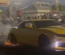 Vídeo mostra Camaro com pneus em chamas durante evento no Jaraguá