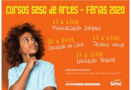 Sesc promove Cursos de Artes durante as férias escolares