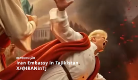 Embaixada do Irã publica vídeo feito por IA de Jesus jogando Trump no inferno