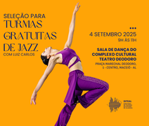 Diteal lança seleção com 20 vagas para aulas gratuitas de jazz