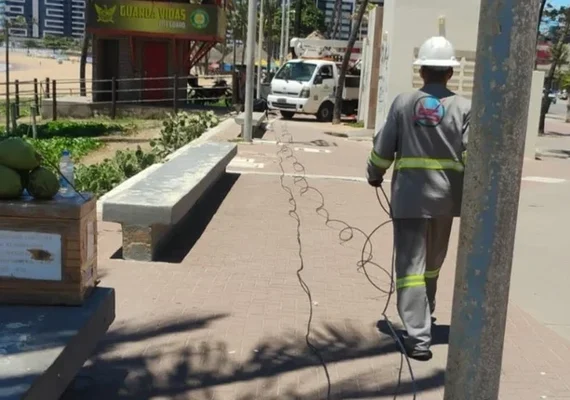 Furto de cabos deixa Posto 7 em Maceió com iluminação comprometida