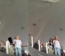 Clima tenso: Irmã de Neymar discute com torcedores durante jogo do Santos