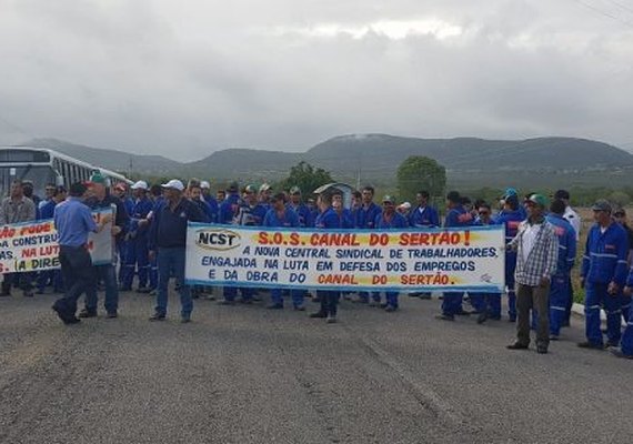 Empregos nas obras do Canal do Sertão devem cair pela metade