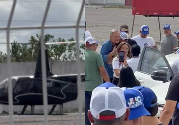 JHC é visto utilizando helicóptero de empresário citado em investigações