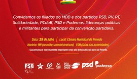 MDB de Ronaldo Lopes marca convenção partidária para 29 de julho em Penedo