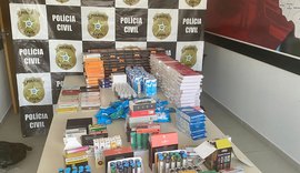 Polícia Civil apreende celulares sem nota fiscal e fecha loja em Teotônio Vilela