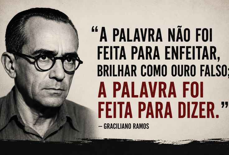 “A palavra não foi feita para enfeitar, brilhar como ouro falso; a palavra foi feita para dizer.”