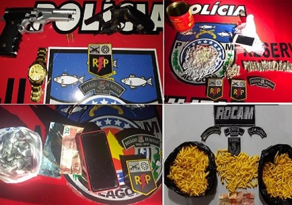 3º BPM apreende arma de fogo e drogas em Arapiraca
